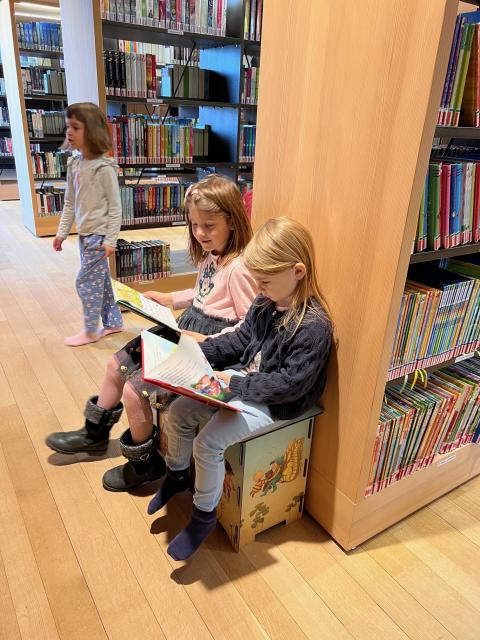 zwei Mädchen lesen