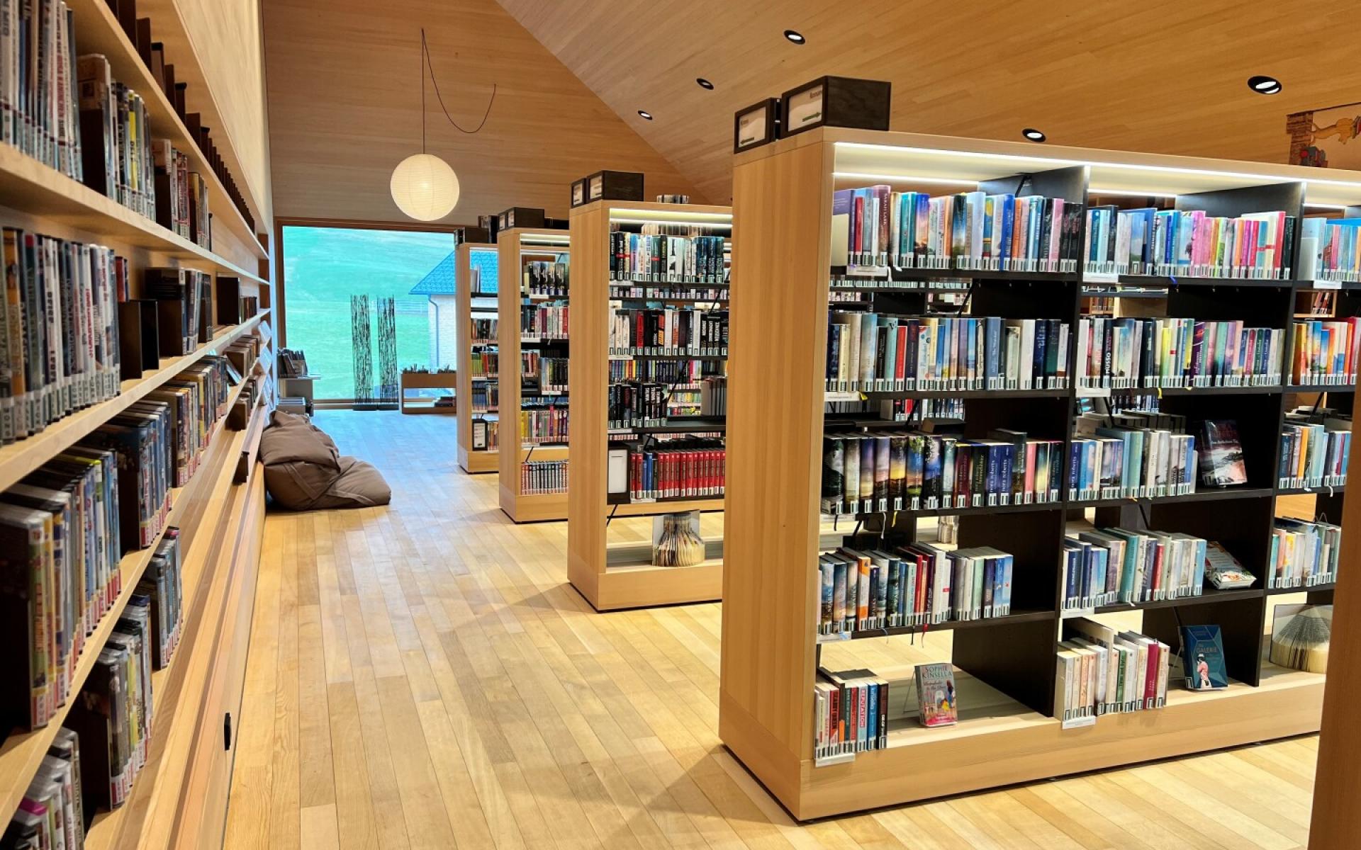 Bild mit Bücherregalen